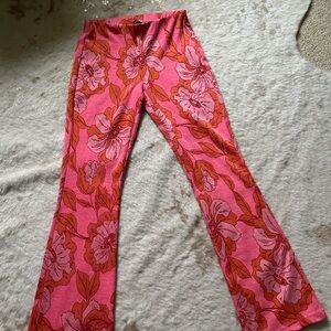 Zara printed stretch pull on pants